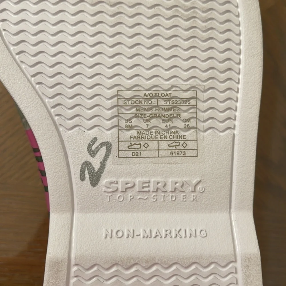 Sperry Men's Authentic Float Boat Shoes Size 8 Palm Pink NWOT